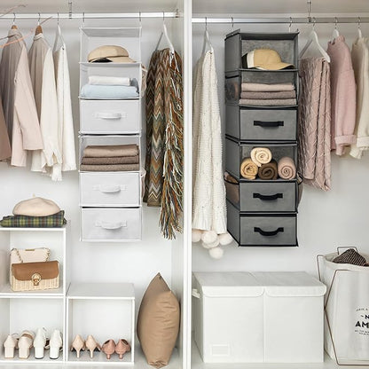 GRANNY SAYS 6-Shelf Hanging Closet Organizer, Separable to 2 Pack 3-Shelf