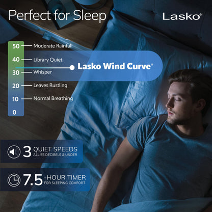 Lasko Oscillating Tower Fan with Remote, Quiet Floor Fans for Bedroom, 42", Woodgrain and Grey, T42954