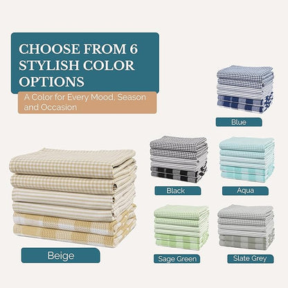 Casa Platino Dish Towels for Kitchen 18" x 28", Dish Towels Set of 6 – Great