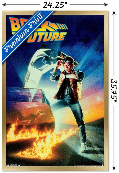 Trends International Back to the Future - One Sheet Wall Poster, 22.375" x 34", Gold Framed Version