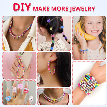 AIPRIDY 3200 Pcs Girls Toys Bracelet Making Kit, Unicorn/Mermaid Clay Beads Jewelry Activity Kit, DIY Crafts Birthday Christmas Gifts for Girls Ages 5 6 7 8 9 10 11 12 Years Old (Sapphire Blue)