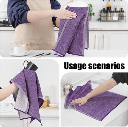 Homaxy Premium Kitchen Towels, Large Cotton Kitchen Hand Towels, Flat and Terry