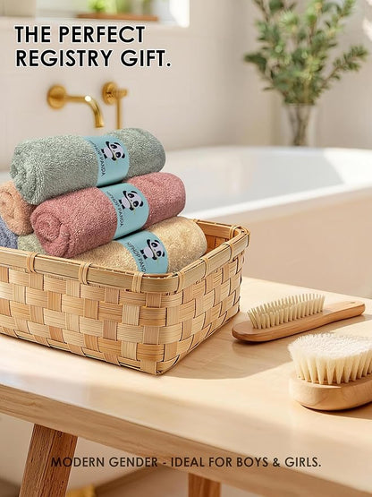 HIPHOP PANDA Baby Washcloths, Rayon Made from Bamboo