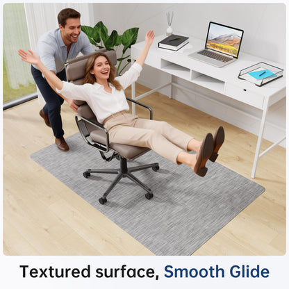 Cybstrax Office Chair Mat for Hardwood & Tile Floor, 46" x 60" Desk Chair Mat, Anti Slip, Non-Curve Computer Chair Mat for Rolling Chairs Floor Protector for Home Office