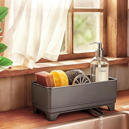 MOUKABAL Sponge Holder for Kitchen Sink – Rustproof Stainless Steel, 360°