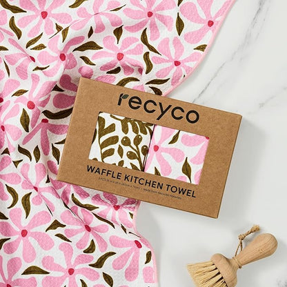 RECYCO Waffle Kitchen Towel Set of 2