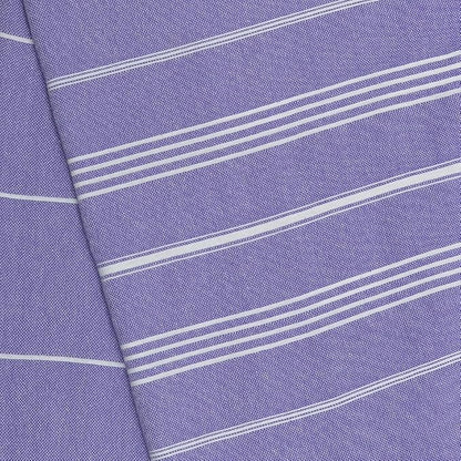 Bersuse Towels Anatolia XL Beach Blanket Throw Blanket Turkish Towel 100% Cotton Extra-Large Quick-Dry Lightweight Premium Peshtemal Towel - 61x82 Inches, Dark Purple