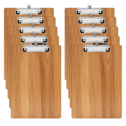 URbantin A5 Wooden Clipboard,10 Pack Wood Clipboard Holders with Pen Holder and Hanging Hole,Clipboards Clip Board