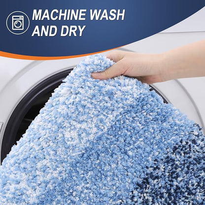 OLANLY Large Bathroom Rugs Mat 50x30, Extra Soft Absorbent Microfiber Bath Rugs, Rubber Backing, Quick Dry, Machine Washable Bath Mats for Bathroom Floor, Tub and Shower, Home Decor Accessories, Navy