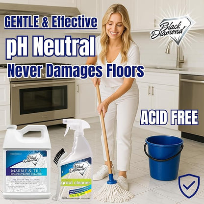 Black Diamond Stoneworks Marble & Tile Cleaner Gallon + Ultimate Grout Cleaner