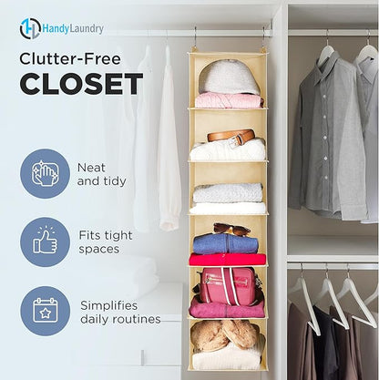 Handy Laundry Hanging Closet Organizer