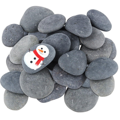 GINLANK 20 Pack Large Smooth River Rocks for Painting (4-5 Inch),Flat Painting Rocks for DIY Crafts, Christmas Decor, Garden Decoration