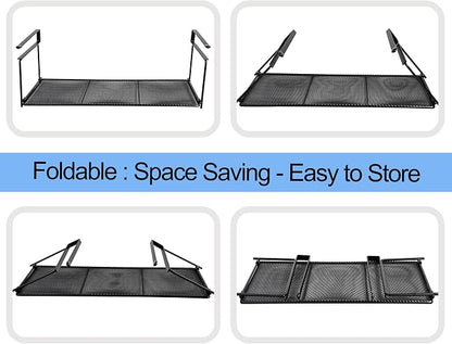 EHKIT Foil and Plastic Wrap Organizer Holder Foldable Under Cabinet Shelf Kitchen Pantry Desk Hanging Storage Rack (White)