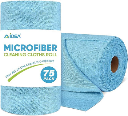 AIDEA Microfiber Cleaning Cloth Roll, Reusable Tear Away Paper Towels,