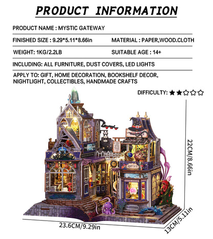 Spilay DIY Miniature House Kit for Adults, Miniature Dollhouse Building Kit