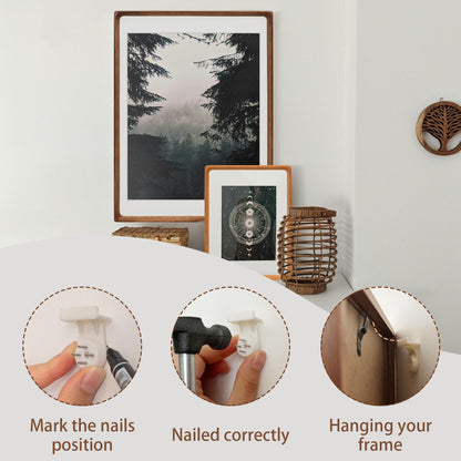 Gdfmsc 8x10 Picture Frame with Mat for 5x7/6x8, Natural Walnut Wood Handcrafted Rounded Corner with Real Glass, Vertical or Horizontal Display Photo Gallery Wall & Tabletop Frame