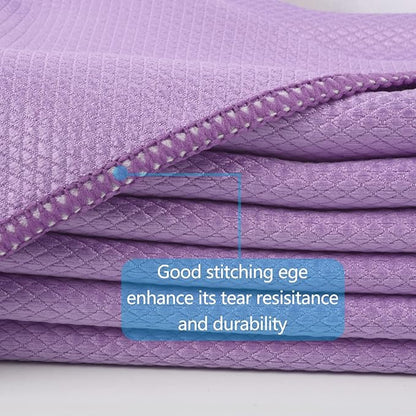 SINLAND Microfiber Glass Cleaning Cloth, Lint Free Cleaning Cloths