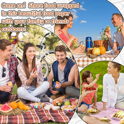 Chengu 150 Pcs Wax Paper Sheets Bulk, 8.3 x 9.8 Inch Deli Newsprint Food Basket Liners Sandwich Wrapping Paper Greaseproof and Waterproof Food Sheets for Home Party Kitchen(Yellow)
