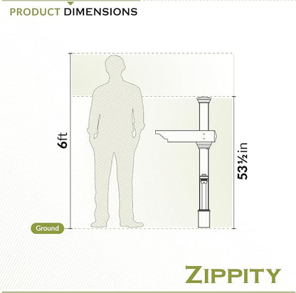 Zippity Outdoor Products ZP19013 Classica Mailbox Post, White