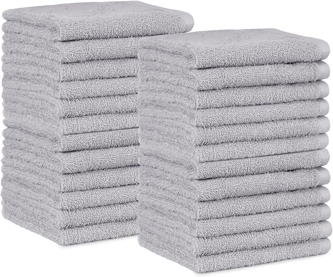 Amazon Basics Highly Absorbent Fast Drying 100% Cotton Washcloths