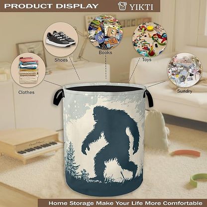 Big Foot Laundry Hamper, Retro Forest Collapsible Laundry Baskets, Waterproof