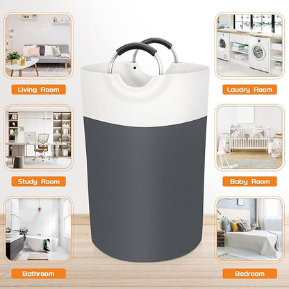 BlissTotes 75L Laundry Basket, Freestanding Laundry Hamper, Collapsible Dirty