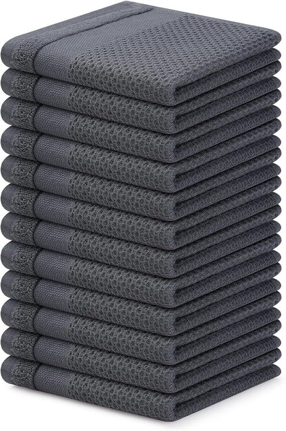 Homaxy 100% Cotton Dish Cloths, 12 Pack