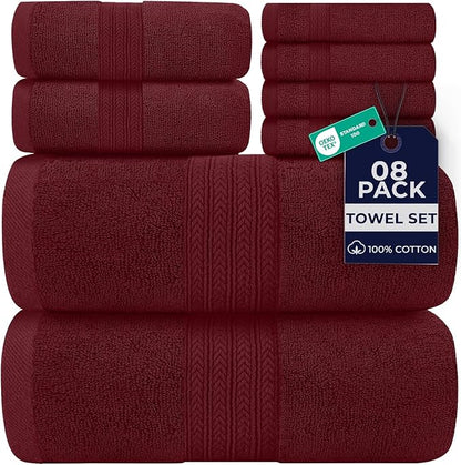 DAN RIVER 8 PC Luxury Bath Towels