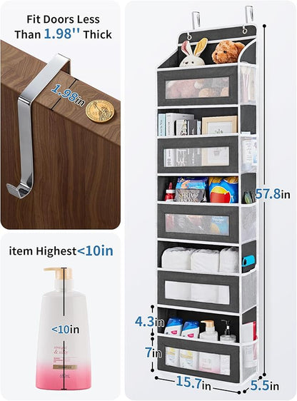 JARLINK 2 Pack Over The Door Organizer Storage, 5 Shelf Hanging Door Organizer
