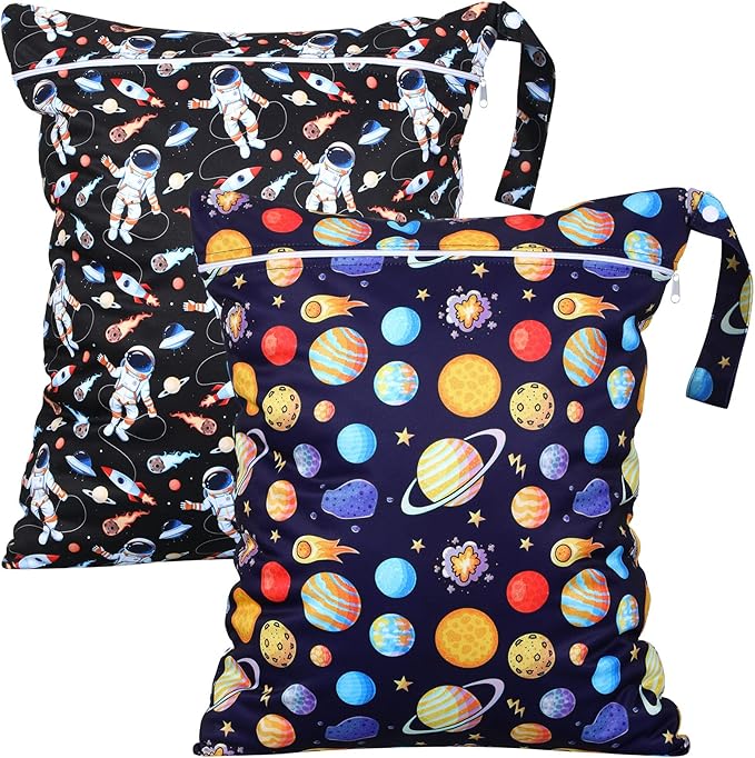 Shappy 2 Pcs Large Travel Laundry Bag Washable Waterproof Wet Dry Large Dirty