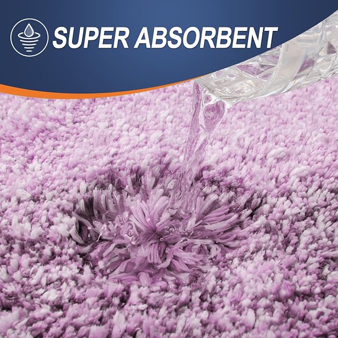 OLANLY Bathroom Runner Rugs Mat 47x17, Extra Soft Absorbent Microfiber Bath Rugs, Rubber Backing, Quick Dry, Long Bath Mats for Bathroom, Tub and Shower, Home Decor Accessories, Pinkish-Purple