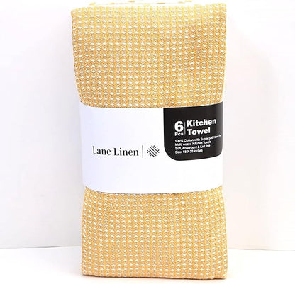 LANE LINEN Kitchen Towels Set of 12-100% Cotton, Quick-Drying 18” x 28”
