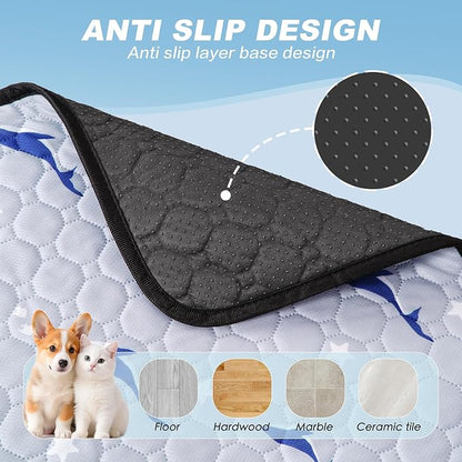 Washable Pee Pads for Dogs, 1 Pack Puppy Pads, Super Absorbent & Leakproof with Anti-Slip Bottom for Dog Training, Crates, Car, Pet Pee Pads, and Furniture Protection, 72"x72"