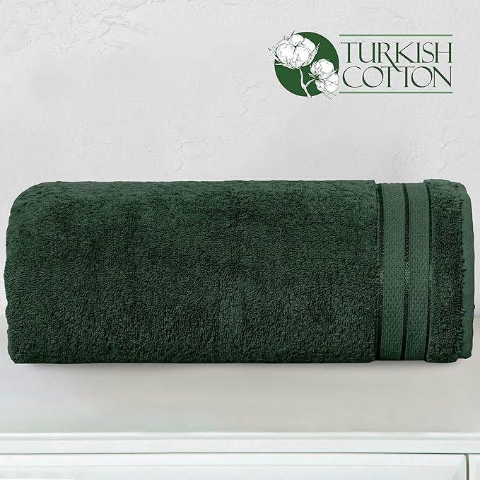 Elegant Comfort Three Line Popcorn Extra Large Luxury Bath Towel