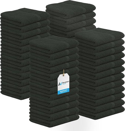 Avalon Towels Cotton Washcloths – Size 12x12 Inches, 100% Ring Spun Cotton