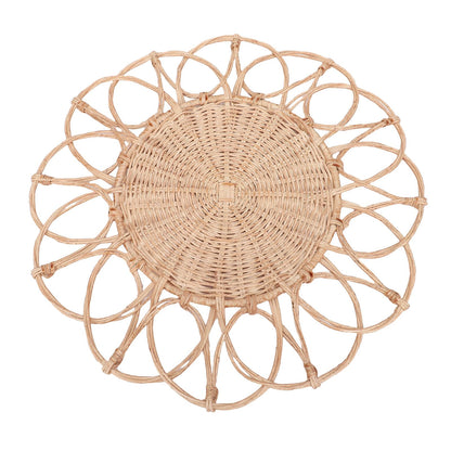 GIFTER Handcrafted Woven Rattan Wall Hanging Rustic Nature-inspired Art Decor for Farmhouse Living Room Bedroom More