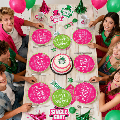 200Pcs Last Pickle Shell Ever Tickle Bachelorette Party Decorations Pickle Bachelorette Paper Plates and Napkins Tableware Sets for Girls Women Funny Bridal Shower Wedding Party Supplies Serves 50