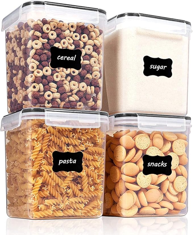 Vtopmart Food Storage Containers 2.5L / 84.5oz, 4 Pieces BPA Free Plastic