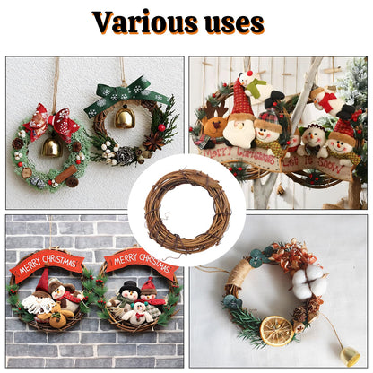 Yiksonyo 50 Pcs 3.15 Inch Natural Grapevine Wreath Set, Natural Rattan Wreath,Hand-Woven 3.15 Inch Vine Branch Wreaths, Perfect for DIY Crafts, Christmas Decorations, and Wedding Supplies