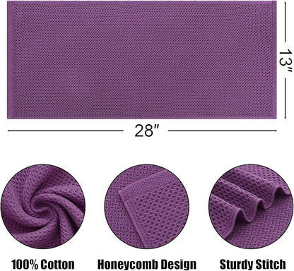 Kitinjoy 100% Cotton Waffle Weave Kitchen Hand Towels