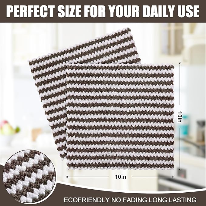 Homaxy 12 Pack Kitchen Dish Cloths, Ultra Soft and Absorbent Dish Towels