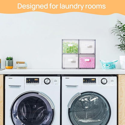 Vtopmart 2 Pack Dryer Sheet Holder and Laundry Pods Container, Scent Booster