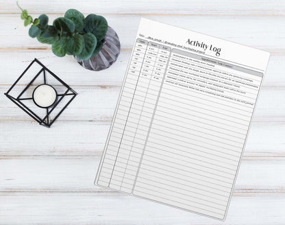 Better Office Products Activity Log Notepad, 8.5" x 11", Planning Note Pad, 50 Sheets, Daily Time Tracking Productivity Checklist Organizer,(4 Pack)