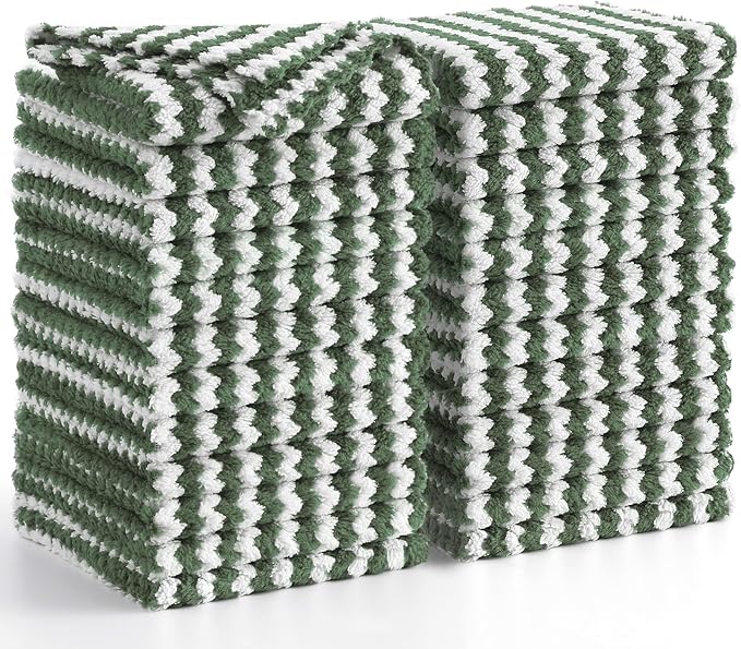 Homaxy 24 Pack Kitchen Dish Cloths, Ultra Soft and Absorbent Dish Towels