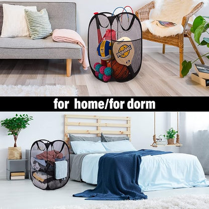 BATTOO Deluxe Strong Mesh Pop up Laundry Hamper Basket