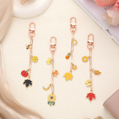 Liliaafar 50 Set Keychain Making Kit Metal Keychain Clips with Key Ring Swivel Snap Hook Lobster Claw Clasps and Extender Chain Bulk for DIY Craft Supplies Jewelry Bags Accessories Gift (Rose Gold)