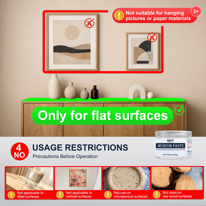 WAN2TLK 180g Exhibits Fixing Gel for Museum - Clear, Removable & Reusable Putty Wax for Securing Antiques, Glass, and Breakable Collectibles from Falling (Non-Toxic)