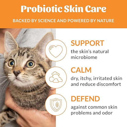 SKOUT'S HONOR Probiotic Cat Shampoo & Conditioner with Avocado Oil & Omega-3s, 97% Natural, Paraben & Sulfate-Free, Cruelty-Free, Defend Against Itch, Dryness, Irritation, 16oz, Honeysuckle