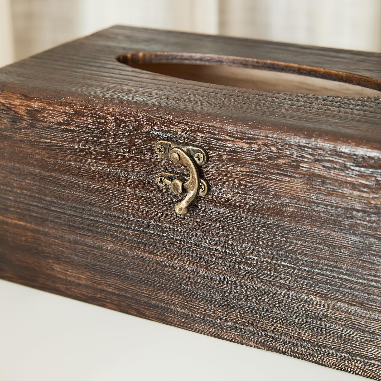GZQWDC Rectangular Wood Tissue Box,Decorative Wooden Tissue Box Cover,Tissue Box Holder,Tissue Box for Bathroom&Tabletop
