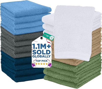 DAN RIVER 24 Pack Wash Cloths for Showering